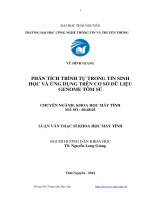 Phân tích trình tự trong tin sinh học và ứng dụng trên cơ sở dữ liệu genome tôm sú
