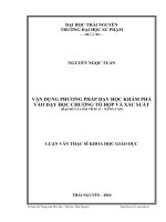 vận dụng phương pháp dạy học khám phá vào dạy học chương tổ hợp và xác suất