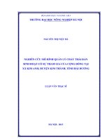 Nghiên cứu mô hình quản lý chất thải rắn sinh hoạt có sự tham gia của cộng đồng tại xã kim anh huyện kim thành tỉnh hải dương