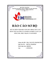 bài 3 PHÂN TÍCH KHẢ NĂNG HUY ĐỘNG vốn và sử DỤNG vốn tại CÔNG TY cổ PHẦN cơ KHÍ và xây lắp SÔNG CHU, THỰC TRẠNG và GIẢI PHÁP