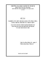 Nghiên cứu mức độ hài lòng về công việc, lòng trung thành của nhân viên tại ngân hàng TOKYOMITSUBISHI UFJ chi nhánh thành phố Hồ chí minh và chi nhánh Hà Nội