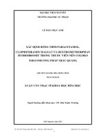 xác định đồng thời paracetamol , clopheniramin maleat và dextromethorphan hidrobomit trong thuốc coldko theo phương pháp trắc quang
