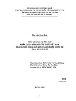 Nhân cách văn hoá trí thức việt nam trong tiến trình đổi mới và hội nhập quốc tế