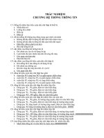 trắc nghiệm hệ thống thông tin điện thân xe