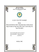 đánh giá tình hình tài chính và biện pháp nâng cao hiệu quả hoạt động tài chính của tổng công ty đầu tư nước và môi trường việt nam-viwaseen