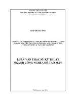 nghiên cứu ảnh hưởng của một số thông số đến chất lượng trộn và mức tiêu thụ năng lượng của máy trộn hai trục cưỡng bức với các loại vật liệu xây dựng