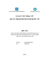 nâng cao chất lượng dịch vụ ngân hàng bán lẻ tại ngân hàng thương mại cổ phần đầu tư và phát triển việt nam – chi nhánh nam hà nội