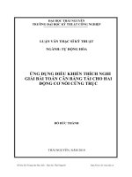 ứng dụng điều khiển thích nghi giải bài toán cân bằng tải cho hai động cơ nối cứng trục