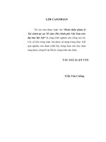 hoàn thiện quản lý tài chính tại các tổ chức phi chính phủ việt nam trên địa bàn hà nội