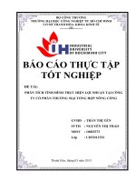 bài 4 PHÂN TÍCH TÌNH HÌNH THỰC HIỆN lợi NHUẬN tại CÔNG TY cổ PHẦN THƯƠNG mại TỔNG hợp NÔNG CỐNG
