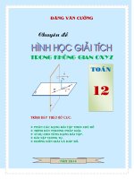 chuyên đề hình học giải tích trong không gian - đặng văn cường
