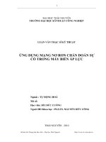 ứng dụng mạng nơ ron chẩn đoán sự cố trong máy biến áp lực