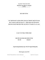 xác định hàm lượng kim loại nặng kẽm, mangan trong một số loại rau xanh tại huyện đại từ- tỉnh thái nguyên bằng phương pháp phổ hấp thụ nguyên tử ngọn lửa (f-aas)