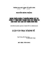 hoàn thiện quản lý nguồn nhân lực tại công ty tnhh một thành viên xây dựng và sản xuất vật liệu xây dựng biên hòa