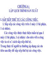 cách thức lập lịch trình sản xuất