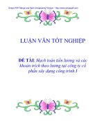 Luận văn hạch toán tiền lương và các khoản trích theo lương tại công ty cổ phần xây dựng công trình