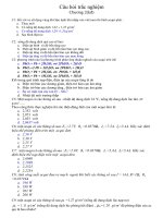 câu hỏi trắc nghiệm điện động cơ