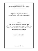 xây dựng các bài thí nghiệm trên máy tiện cnc model ck6132 phục vụ công tác đào tạo tại trường cao đẳng công nghệ và kinh tế công nghiệp