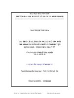 vai trò của lâm sản ngoài gỗ đối với đời sống người dân miền núi ở huyện định hóa - tỉnh thái nguyên