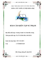 báo cáo kiến tập sư phạm - địa điểm kiến tập trường chính trị tỉnh bắc giang