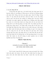 Nâng cao hiệu quả kĩ năng nghe  nói Tiếng Anh cho học sinh