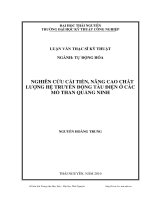 nghiên cứu cải tiến, nâng cao chất lượng hệ truyền động tàu điện ở các mỏ than quảng ninh