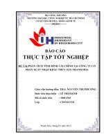 bài 2 PHÂN TÍCH TÌNH HÌNH tài CHÍNH tại CÔNG TY cổ PHẦN XUẤT NHẬP KHẨU THỦY sản THANH hóa