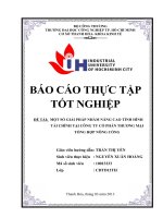 MỘT số GIẢI PHÁP NHẰM NÂNG CAO TÌNH HÌNH tài CHÍNH tại CÔNG TY cổ PHẦN THƯƠNG mại TỔNG hợp NÔNG CỐNG