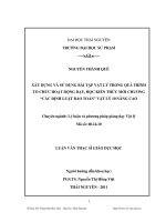 xây dựng và sử dụng bài tập trong quá trình tổ chức hoạt động dạy, học kiến thức mới chương “các định luật bảo toàn” vật lý 10 nâng cao
