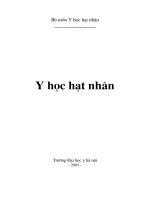 GIÁO TRÌNH Y HỌC HẠT NHÂN