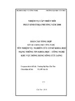 nghiên cứu cơ sở khoa học mạng thông tin khoa học - công nghệ khu vực đồng bằng sông cửu long
