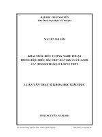 khai thác biểu tượng nghệ thuật trong đọc-hiểu bài thơ đàn ghi ta của lor- ca (thanh thảo) ở lớp 12 thpt