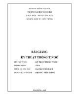 Bài giảng chi tiết kỹ thuật thông tin số