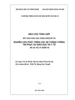 nghiên cứu, phát triển các hệ thống thông tin phục vụ giáo dục và y tế