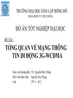 Đồ án tốt nghiệp TỔNG QUAN VỀ MẠNG THÔNG TIN DI ĐỘNG 3GWCDMA