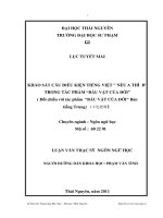 khảo sát câu điều kiện tiếng việt nếu a thì b trong tác phẩm báu vật của đời