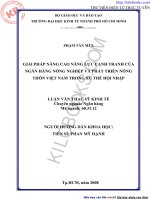 giải pháp nâng cao năng lực cạnh tranh của ngân hàng nông nghiệp và phát triển nông thôn việt nam trong xu thế hội nhập