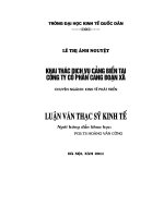 khai thác dịch vụ cảng biển tại công ty cổ phần cảng đoạn xá