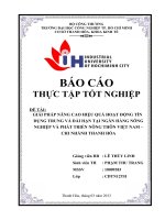 GIẢI PHÁP NÂNG CAO HIỆU QUẢ HOẠT ĐỘNG tín DỤNG TRUNG và dài hạn tại NGÂN HÀNG NÔNG NGHIỆP và PHÁT TRIỂN NÔNG THÔN VIỆT NAM – CHI NHÁNH THANH hóa