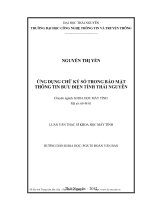ứng dụng chữ ký số trong bảo mật thông tin bưu điện tỉnh thái nguyên