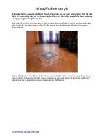 Bí quyết chọn sàn gỗ