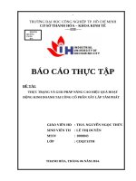 BÀI báo cáo của lê THỊ DUYÊN THỰC TRẠNG và GIẢI PHÁP NÂNG CAO HIỆU QUẢ HOẠT ĐỘNG KINH DOANH tại CÔNG cổ PHẦN xây lắp tâm PHÁT