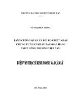 tăng cường quản lý rủi ro chiết khấu chứng từ xuất khẩu tại ngân hàng tmcp công thương việt nam