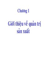 giời thiệu về quản trị sản xuất