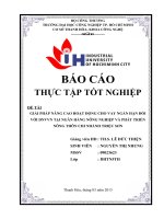 bài 6 GIẢI PHÁP NÂNG CAO HOẠT ĐỘNG CHO VAY NGẮN hạn đối với DNVVN tại NGÂN HÀNG NÔNG NGHIỆP và PHÁT TRIỂN NÔNG THÔN CHI NHÁNH TRIỆU sơn