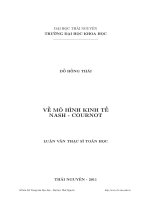 về mô hình kinh tế nash - cournot