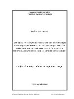 xây dựng và sử dụng hệ thống câu hỏi trắc nghiệm khách quan để kiểm tra đánh giá kết quả học tập phần điện học - vật lý đại cương của sinh viên trường cao đẳng công nghiệp và kinh tế công nghiệp