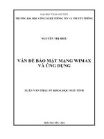 vấn đề bảo mật mạng wimax và ứng dụng