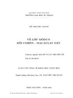 về lớp môđun đối cohen - macaulay dãy