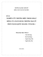 Nghiên cứu thương hiệu trong hoạt động của ngân hàng thương mại cổ phần ngoài quốc doanh VP Bank